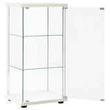 vidaXL Vitrinekast gehard glas wit