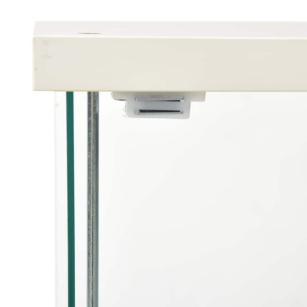 vidaXL Vitrinekast gehard glas wit