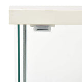 vidaXL Vitrinekast gehard glas wit