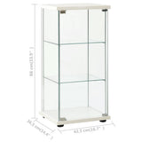 vidaXL Vitrinekast gehard glas wit