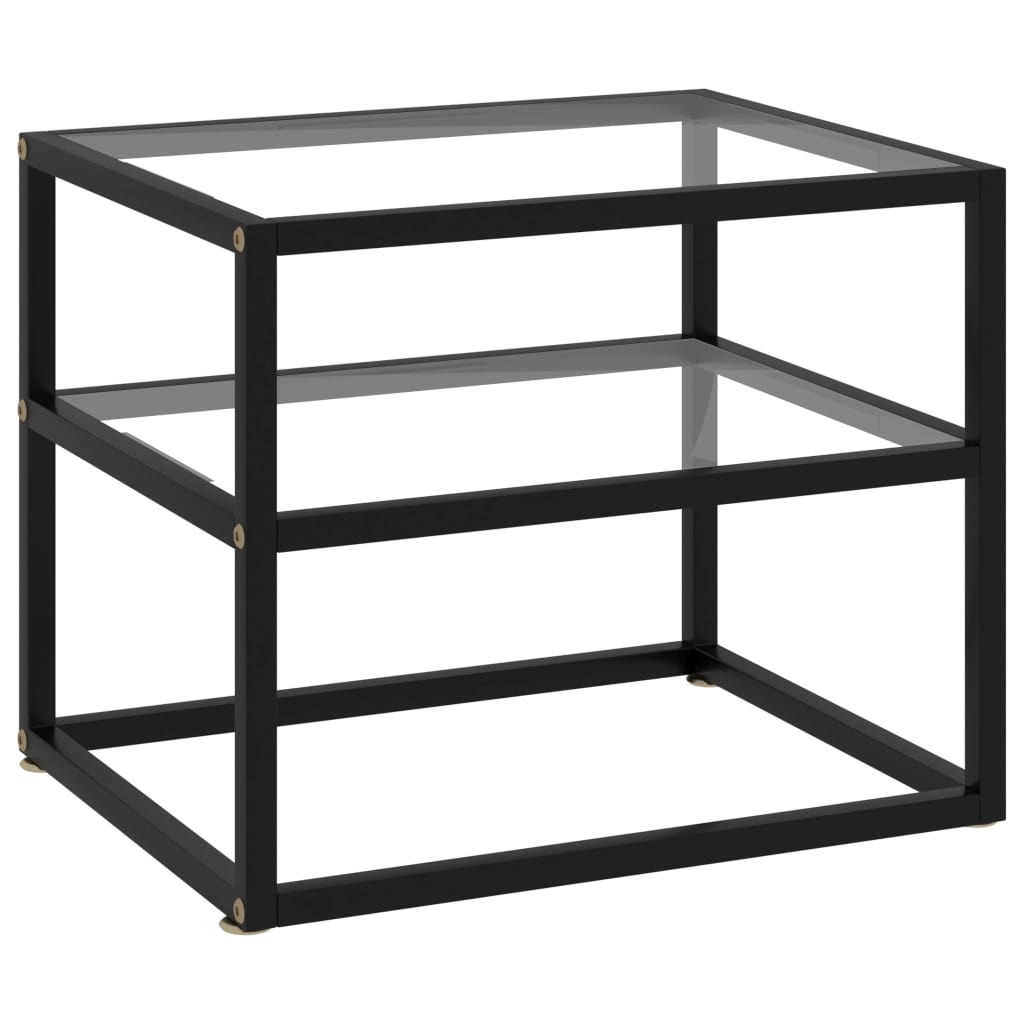 vidaXL Wandtafel 50x40x40 cm gehard glas transparant