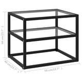 vidaXL Wandtafel 50x40x40 cm gehard glas transparant