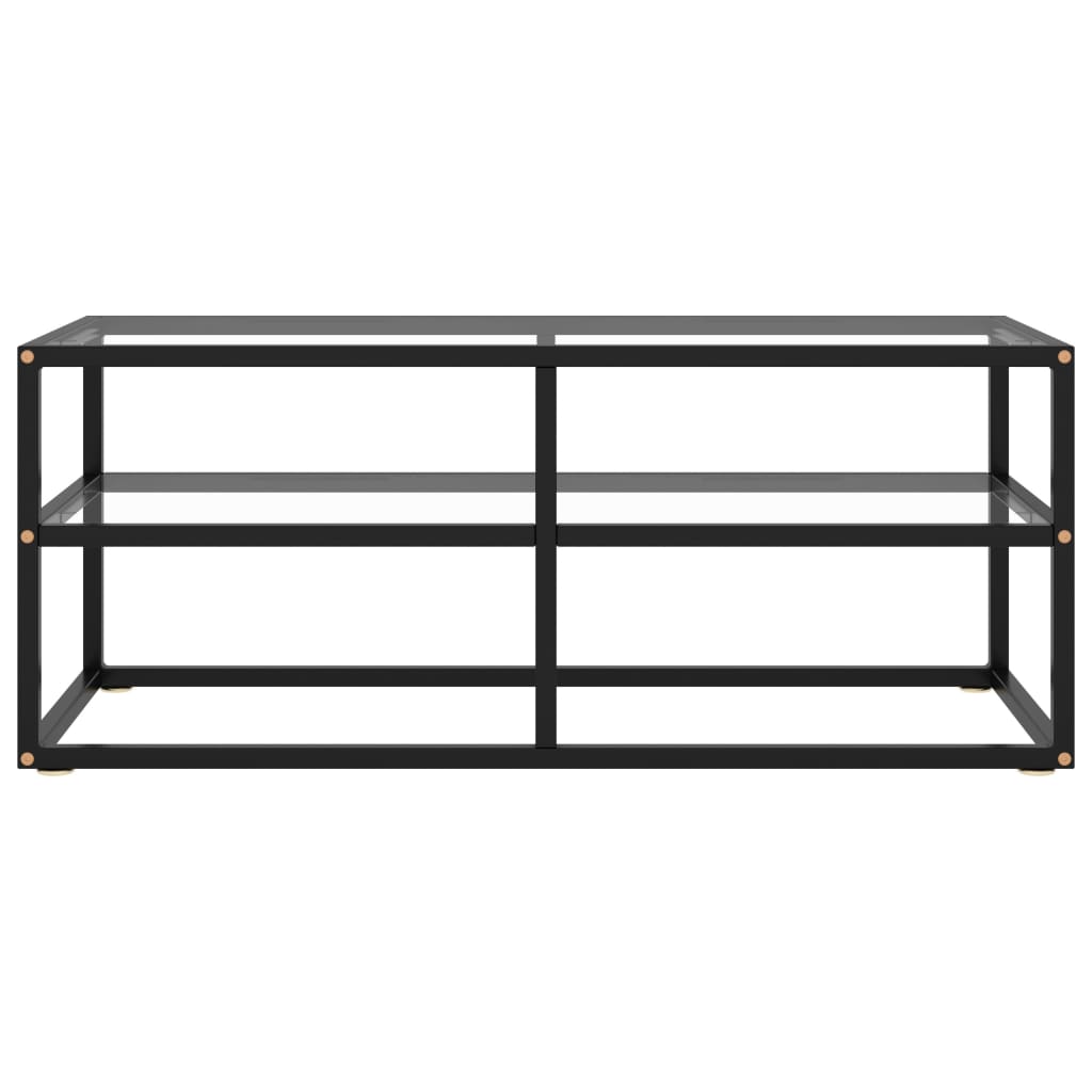 vidaXL Tv-meubel met gehard glas 100x40x40 cm zwart