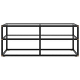 vidaXL Tv-meubel met gehard glas 100x40x40 cm zwart