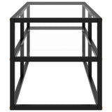 vidaXL Tv-meubel met gehard glas 100x40x40 cm zwart