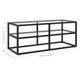 vidaXL Tv-meubel met gehard glas 100x40x40 cm zwart