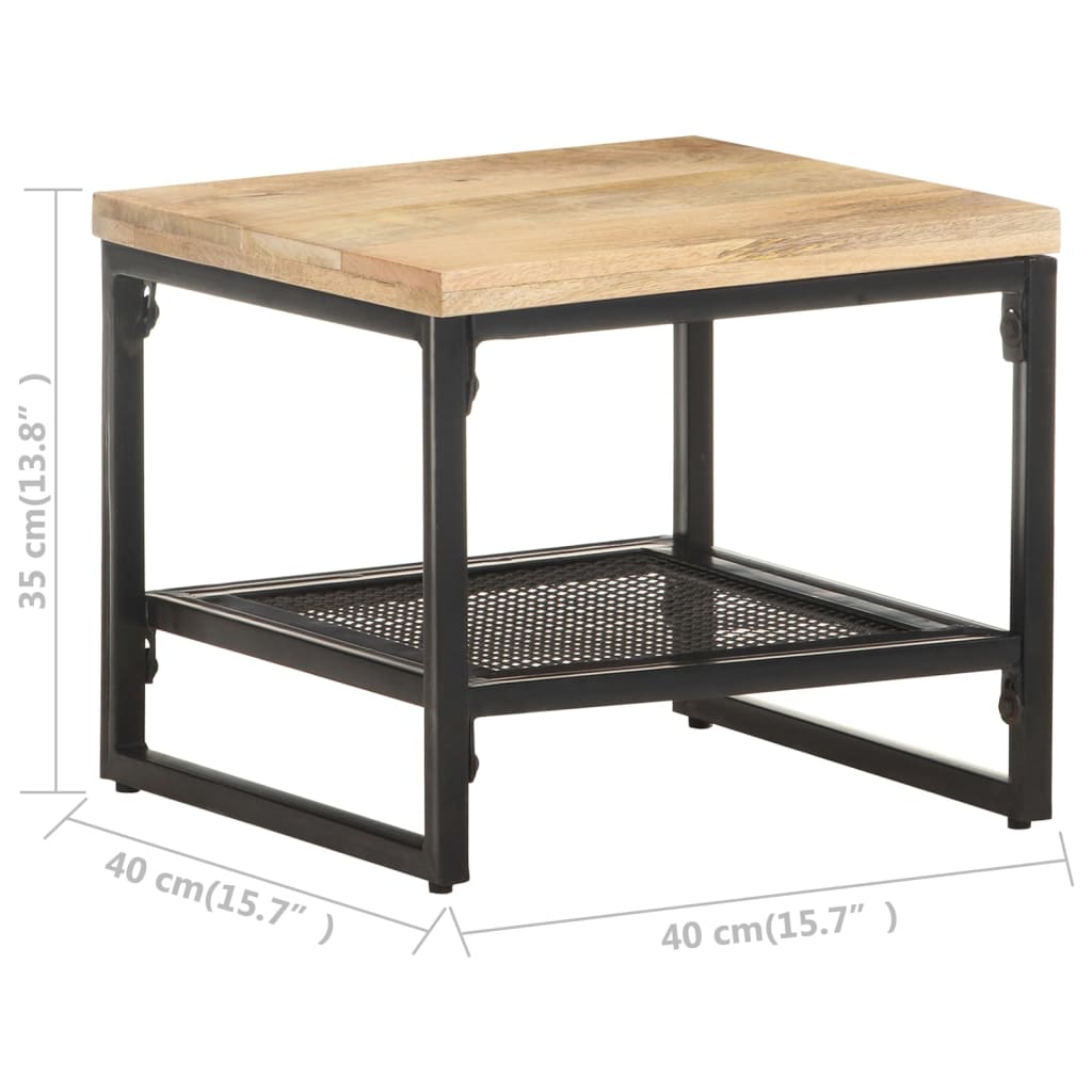 vidaXL Bijzettafel 40x40x35 cm massief mangohout