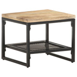 vidaXL Bijzettafel 40x40x35 cm massief mangohout