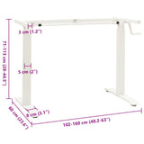 vidaXL Zit-stabureauframe met slinger handmatig wit