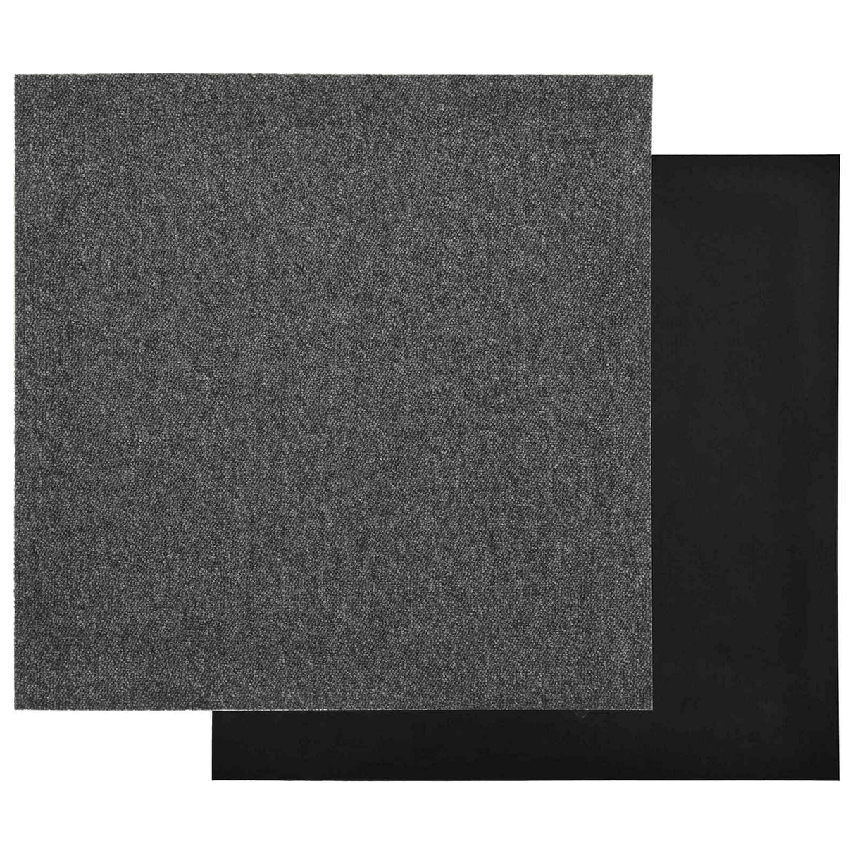 vidaXL Dalles de moquette 20 pcs Rayé Anthracite 50 x 50 cm 100% Polypropylène
