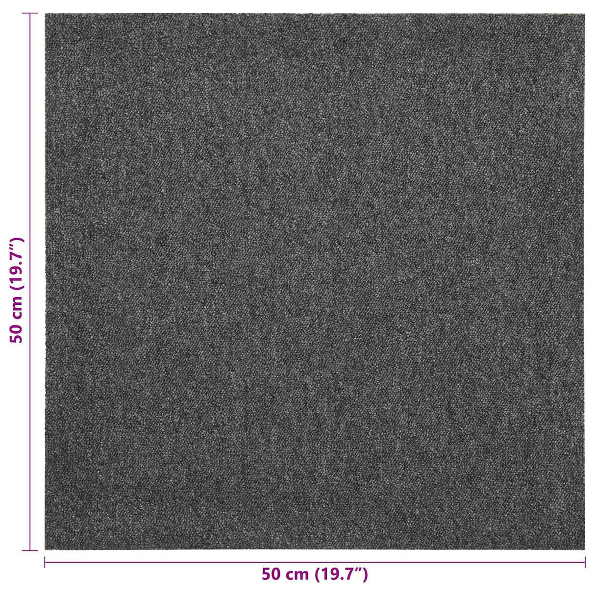 vidaXL Dalles de moquette 20 pcs Rayé Anthracite 50 x 50 cm 100% Polypropylène