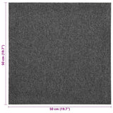 vidaXL Dalles de moquette 20 pcs Rayé Anthracite 50 x 50 cm 100% Polypropylène