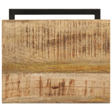 vidaXL Bijzettafels 2 st 31,5x24,5x64,5 cm ruw mangohout