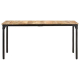 vidaXL Eettafel 160x80x76 cm ruw mangohout