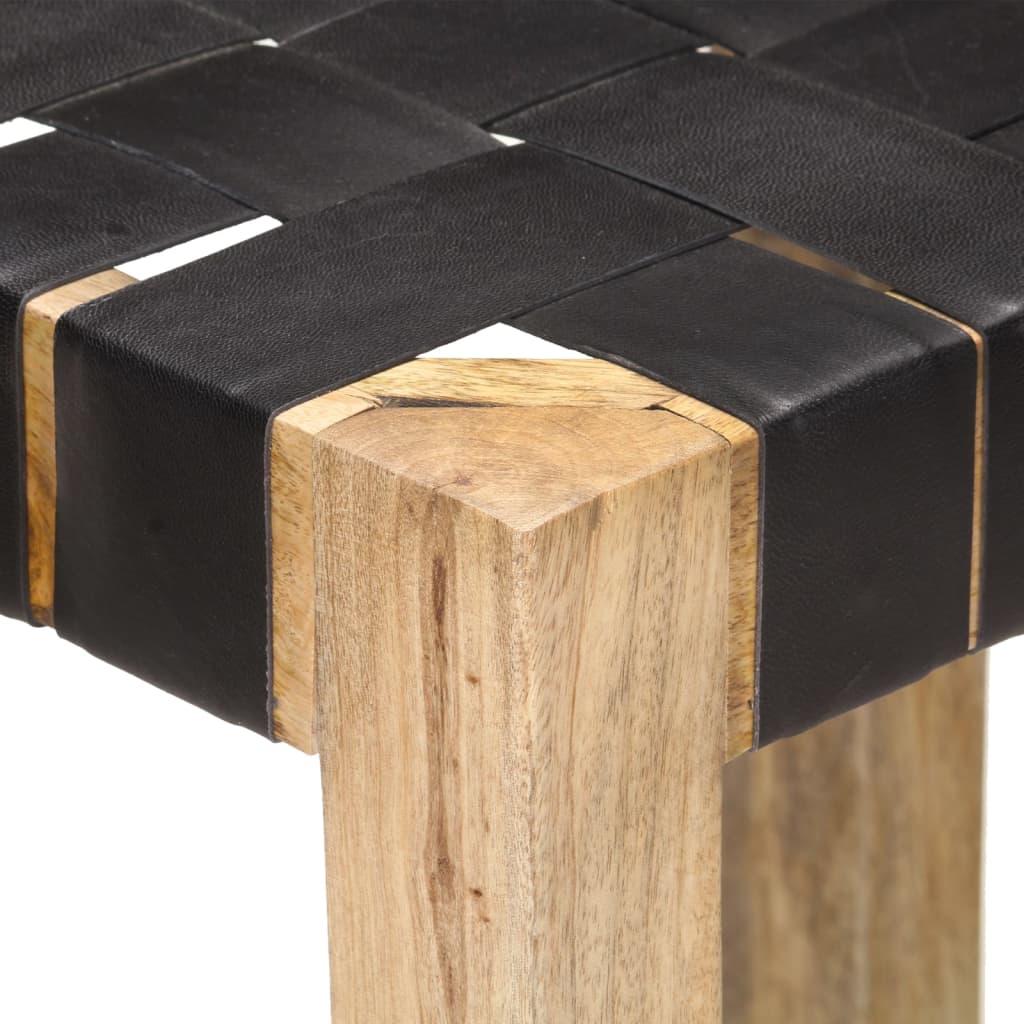 vidaXL Barkrukken 2 st 60 cm echt leer bruin