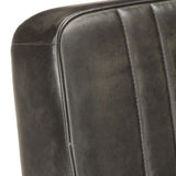 vidaXL Fauteuil echt leer verweerd grijs