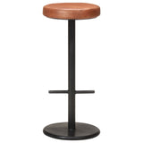 vidaXL Bar Stools 2 pcs Genuine Leather Brown