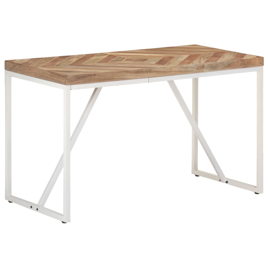 vidaXL Eettafel 120x60x76 cm massief acaciahout en mangohout