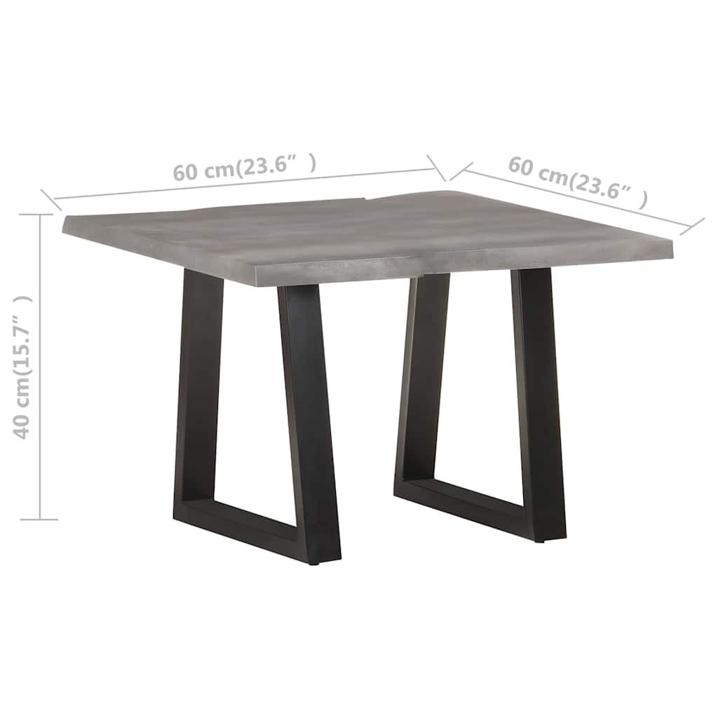 vidaXL Salontafel met natuurlijke randen 60x60x40 cm acaciahout