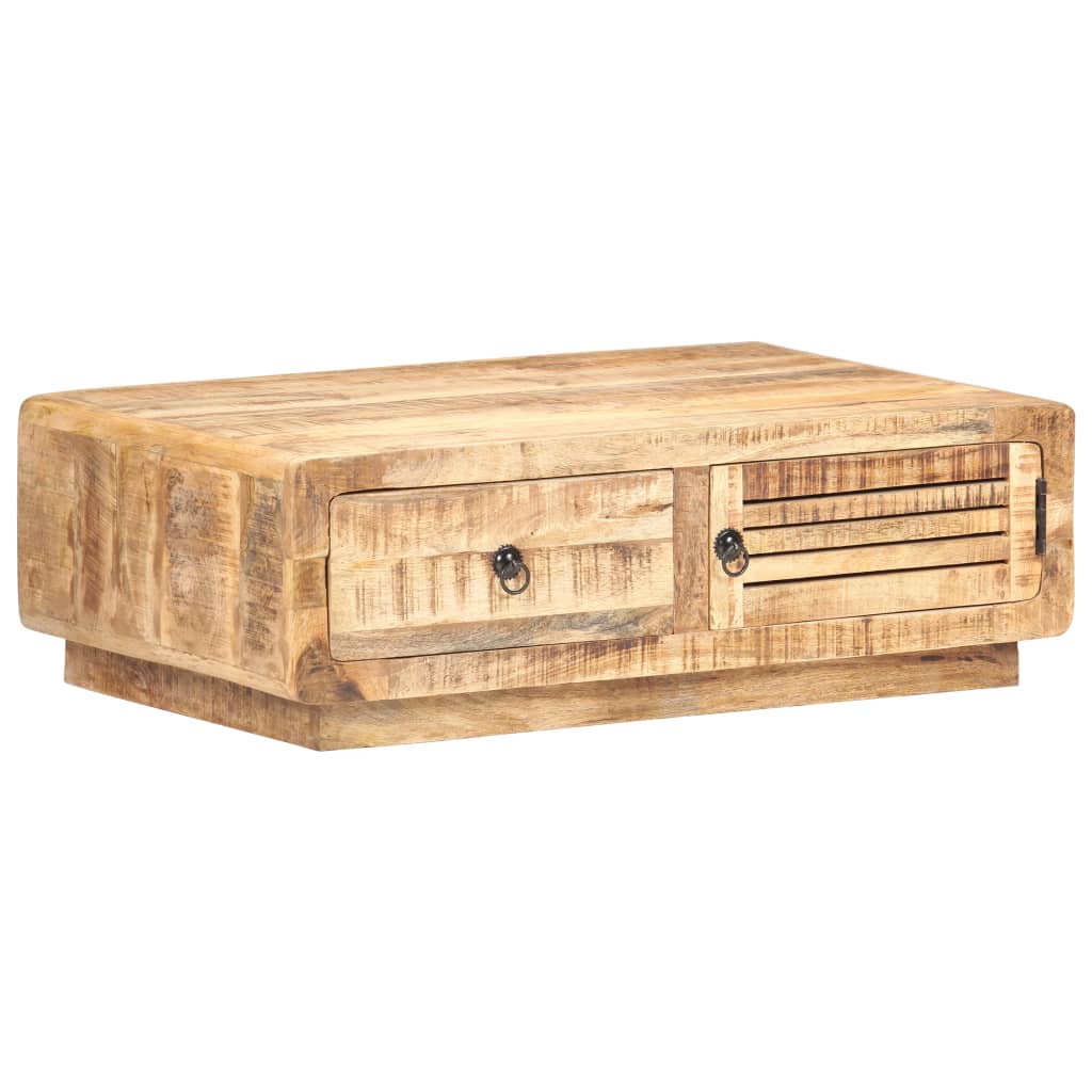 vidaXL Salontafel 90x60x29 cm ruw mangohout
