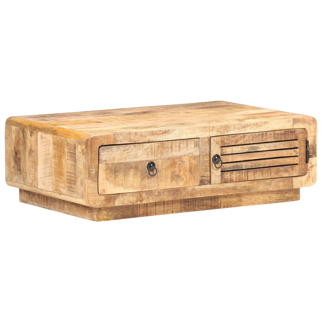 vidaXL Salontafel 90x60x29 cm ruw mangohout