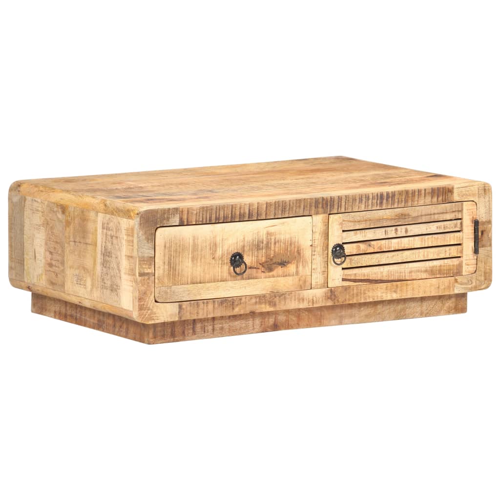 vidaXL Salontafel 90x60x29 cm ruw mangohout