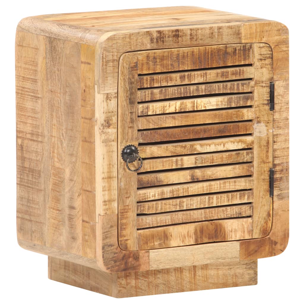 vidaXL Nachtkastje 40x30x50 cm ruw mangohout