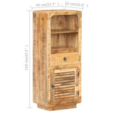 vidaXL Hoge kast 45x32x110 cm ruw mangohout