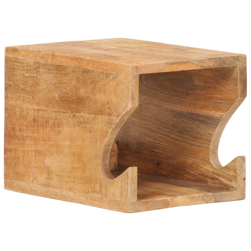 vidaXL Wandfietsenrek 35x25x25 cm massief ruw mangohout