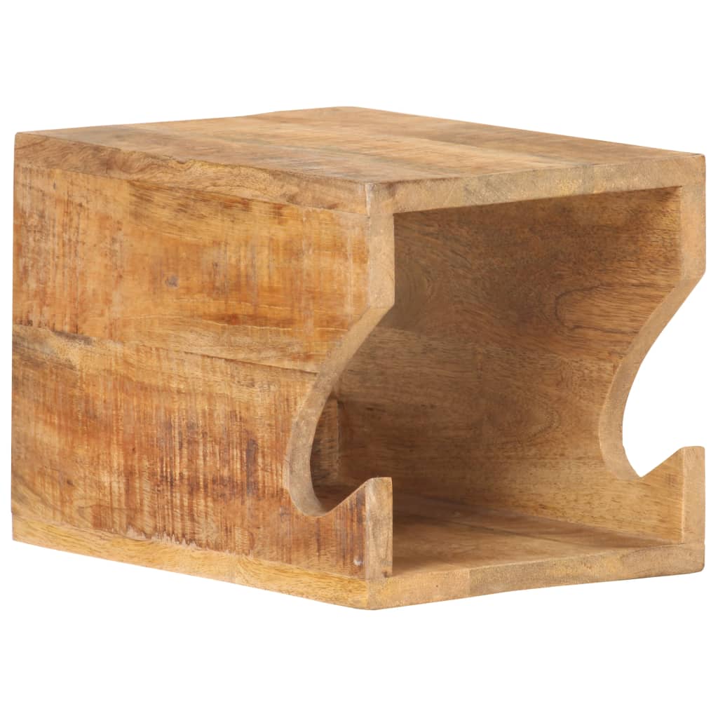 vidaXL Wandfietsenrek 35x25x25 cm massief ruw mangohout