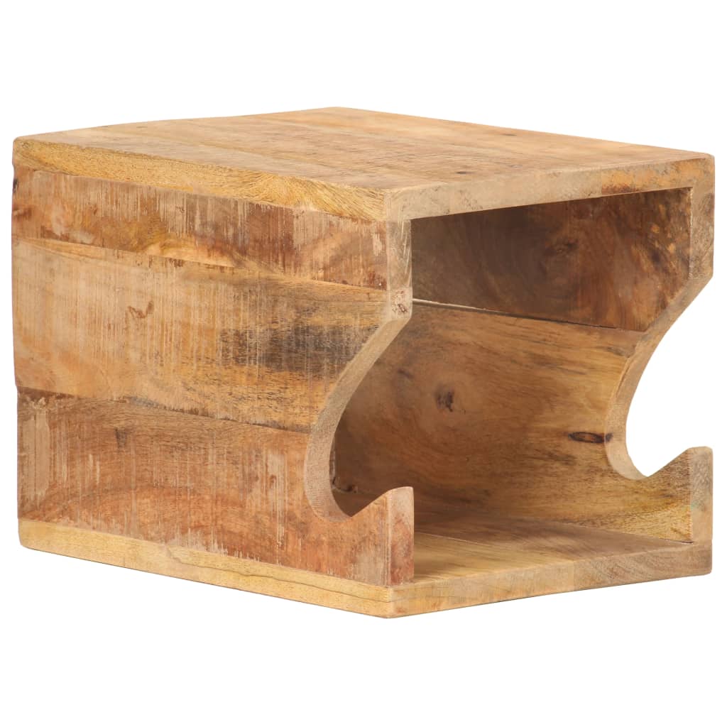 vidaXL Wandfietsenrek 35x25x25 cm massief ruw mangohout