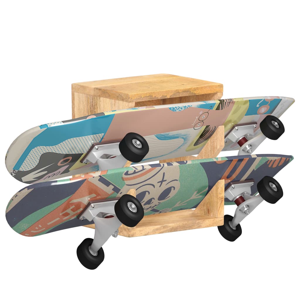 vidaXL Wandskateboardhouder 25x20x30 cm massief mangohout