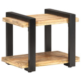 vidaXL Nachtkastje 50x40x40 cm ruw mangohout