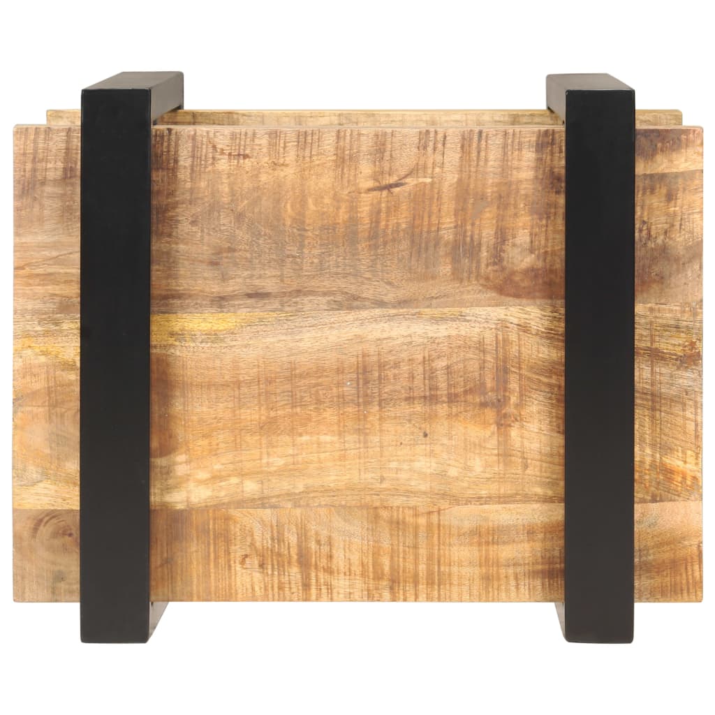 vidaXL Nachtkastje 50x40x40 cm ruw mangohout