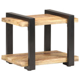 vidaXL Nachtkastje 50x40x40 cm ruw mangohout