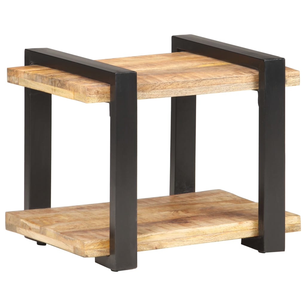 vidaXL Nachtkastje 50x40x40 cm ruw mangohout