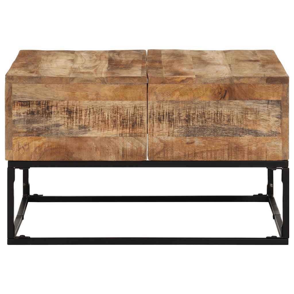 vidaXL Salontafel 68x68x41 cm ruw mangohout