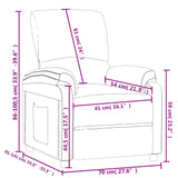 vidaXL Fauteuil verstelbaar stof crèmekleurig