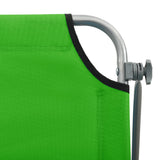 vidaXL Ligbed met luifel staal groen