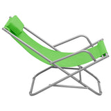 vidaXL Klapstoelen 2 st staal groen