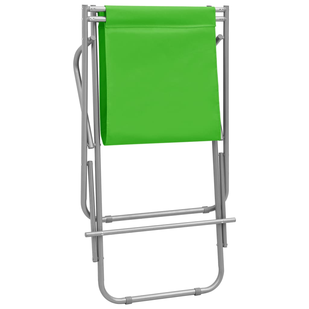 vidaXL Klapstoelen 2 st staal groen