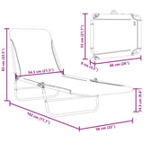 vidaXL Foldable Sun Loungers 2 pcs Steel and Fabric Green