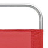 vidaXL Strandstoelen 2 st inklapbaar stof rood