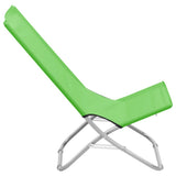vidaXL Strandstoelen 2 st inklapbaar stof groen