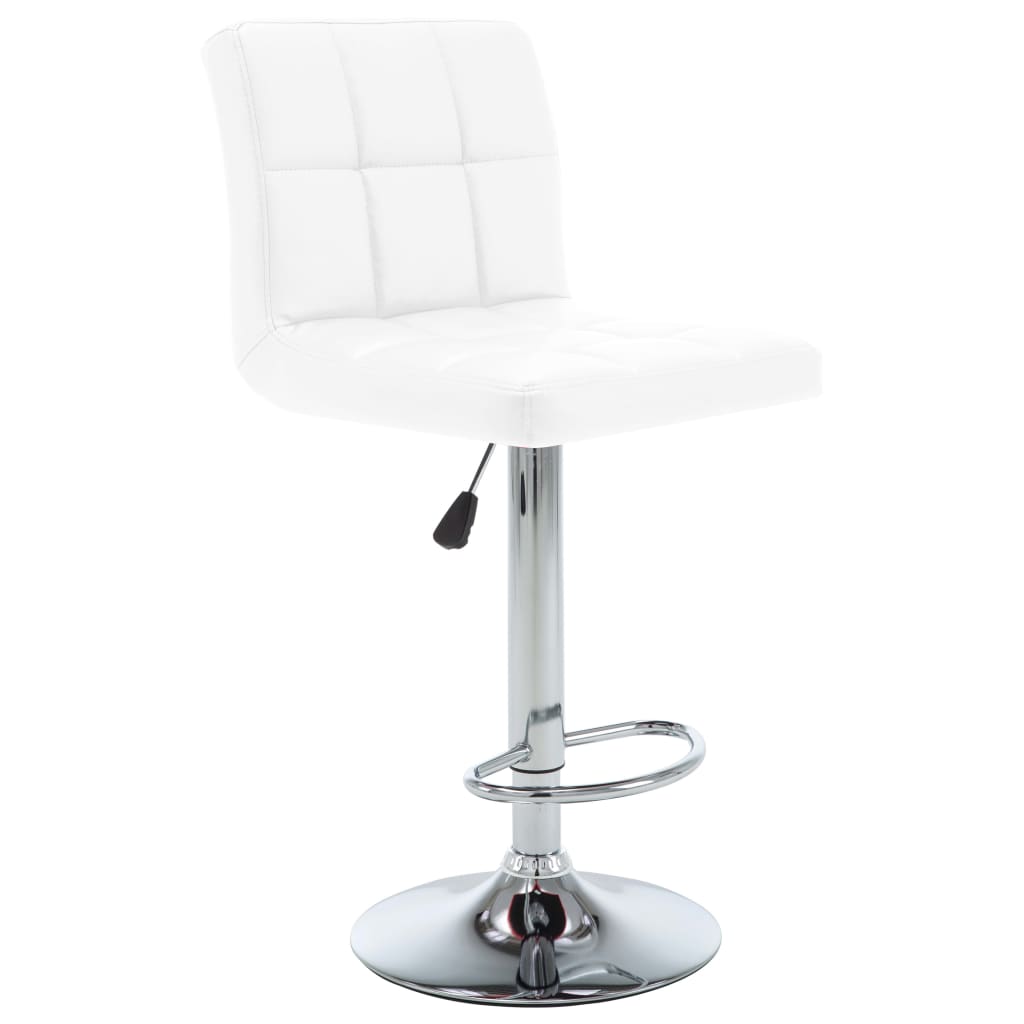 vidaXL Bar Stools 2 pcs artificial leather white
