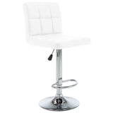 vidaXL Bar Stools 2 pcs artificial leather white