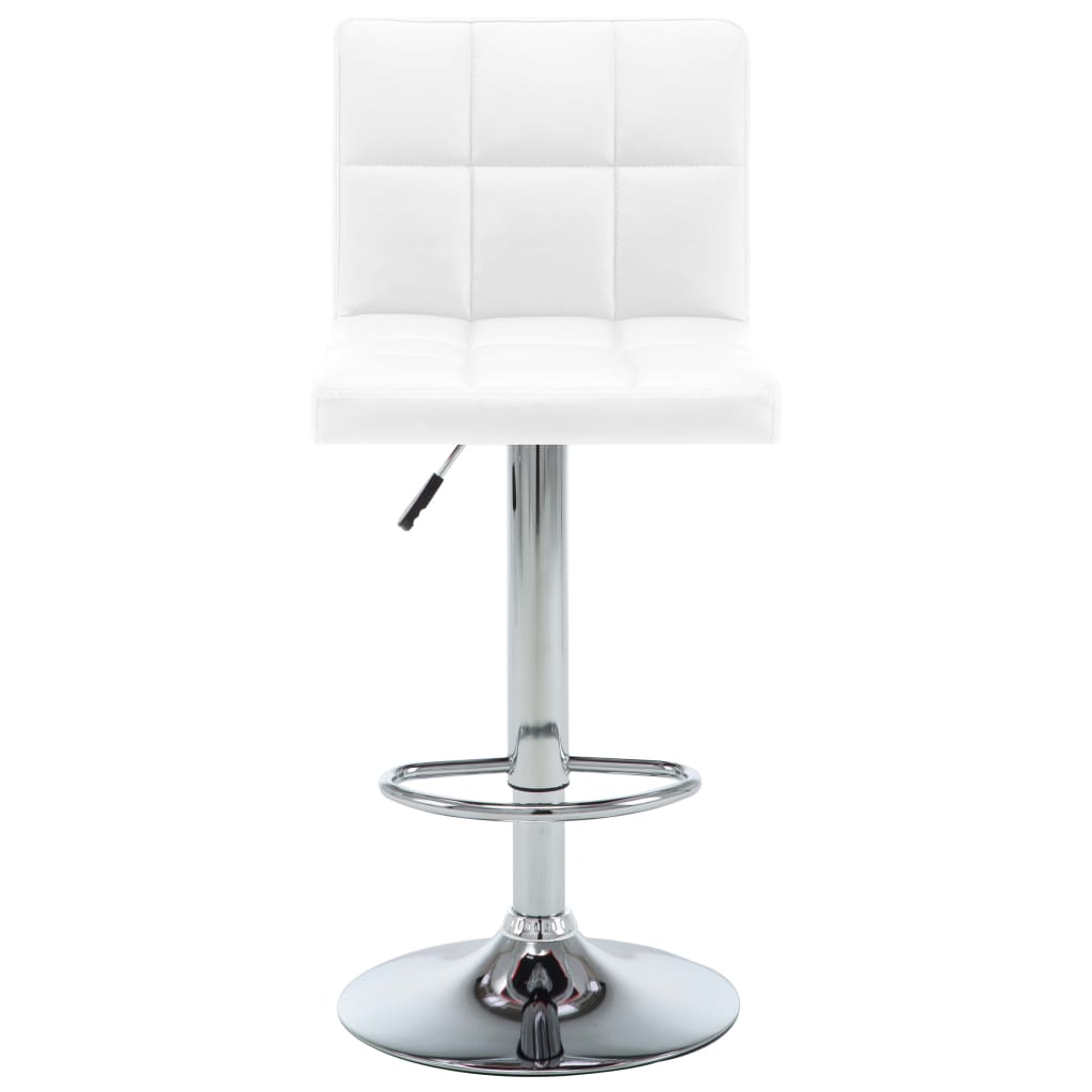 vidaXL Bar Stools 2 pcs artificial leather white