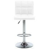 vidaXL Bar Stools 2 pcs artificial leather white