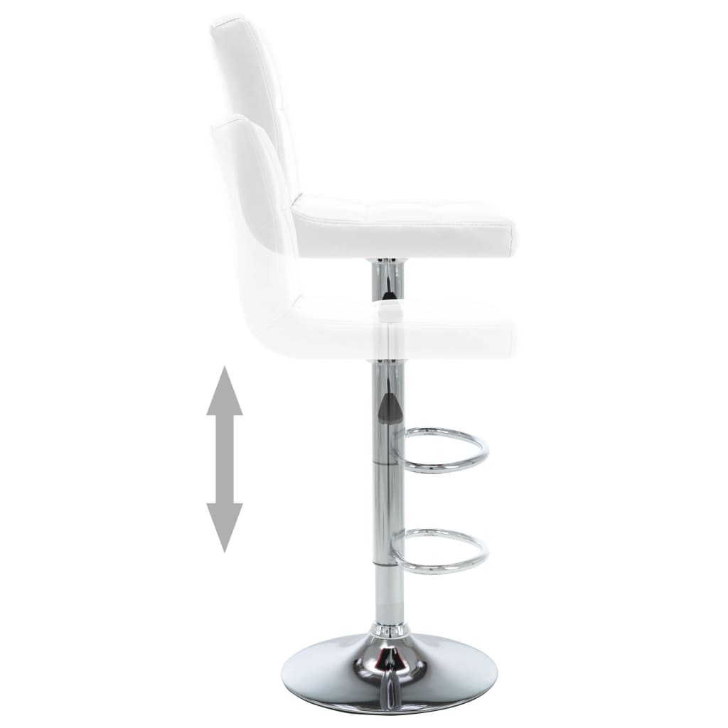 vidaXL Bar Stools 2 pcs artificial leather white