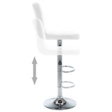 vidaXL Bar Stools 2 pcs artificial leather white